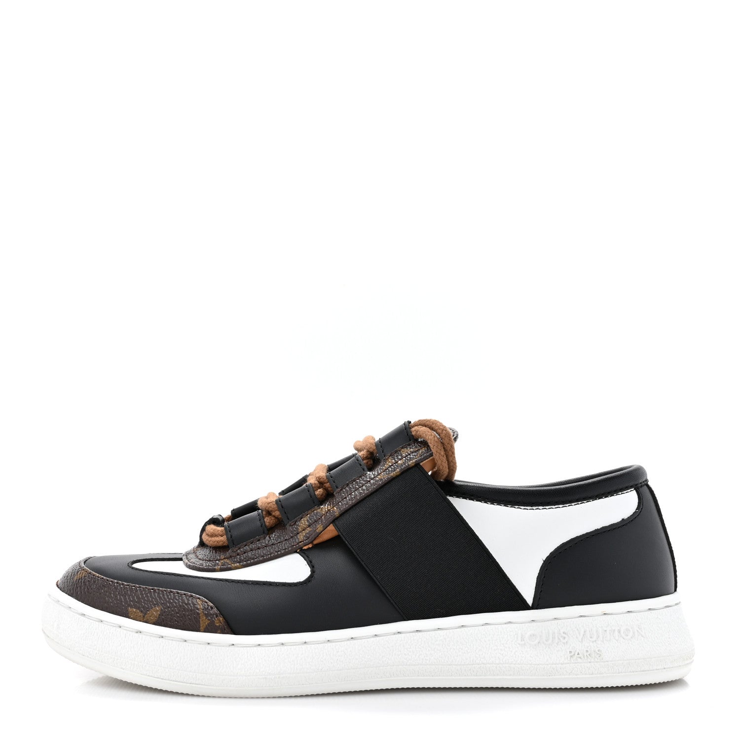 Louis Vuitton Monogram Calfskin Lous Sneakers 37 Black 1 of 9