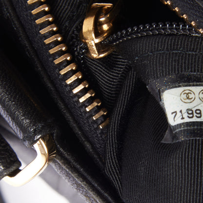 Chanel Lambskin Chocolate Bar Quilted CC Shoulder Bag Black 7 of 7