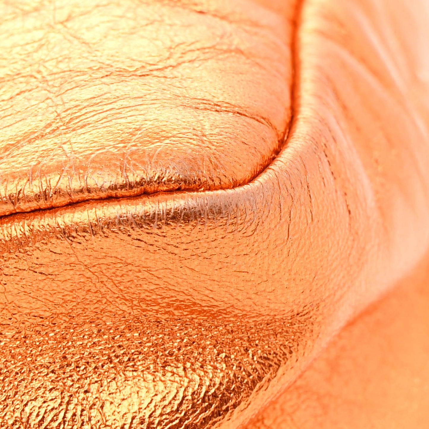 Metallic Agneau Classic Hardware First Orange