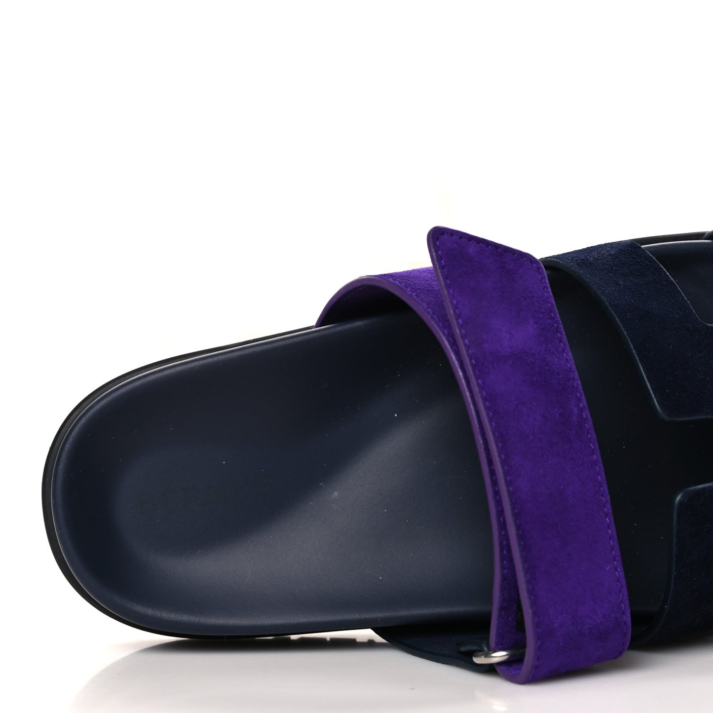 Suede Goatskin Womens Chypre Sandals 37 Marine Violet Majorette