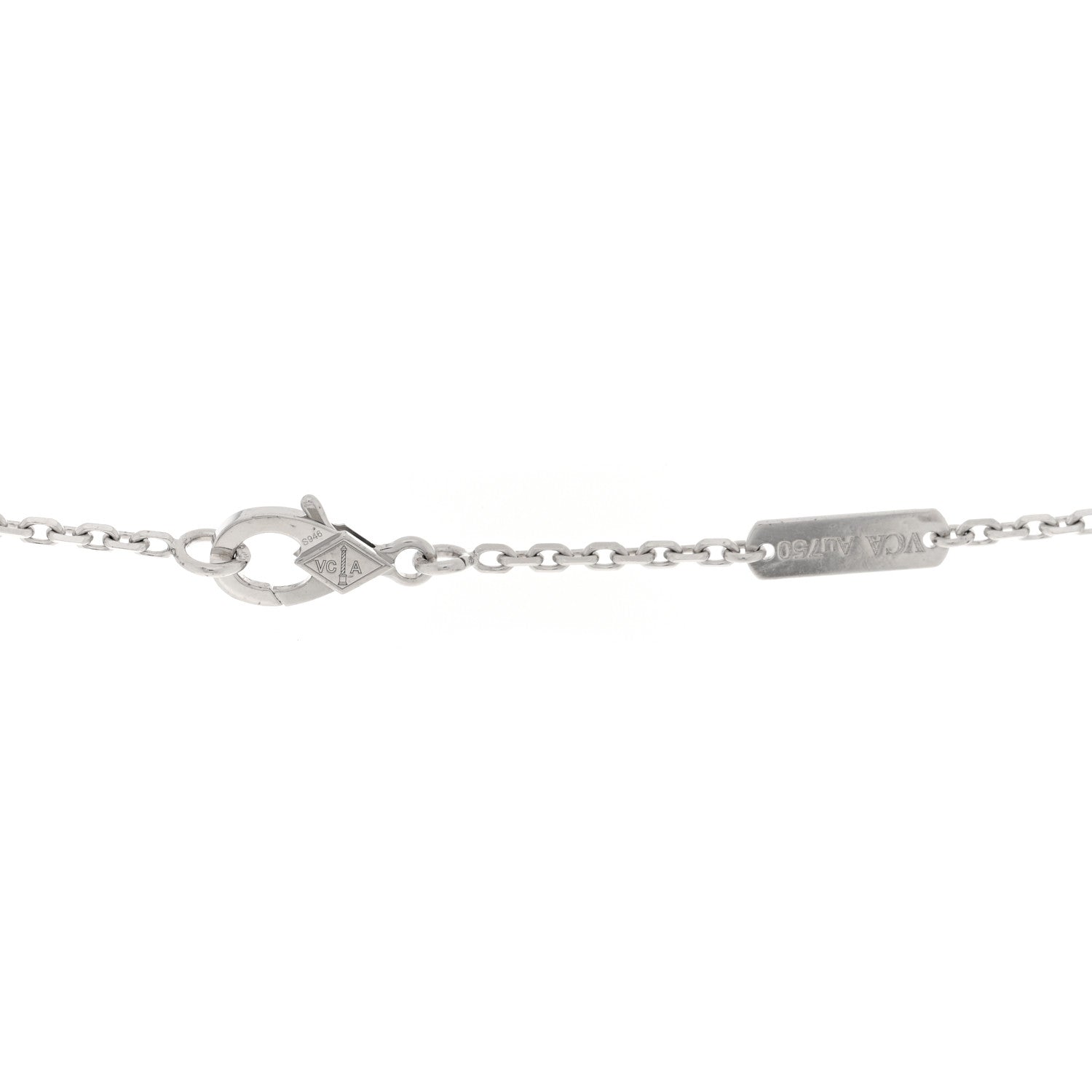 Van Cleef & Arpels 18K White Gold Diamond Large Frivole Pendant Necklace 4 of 4
