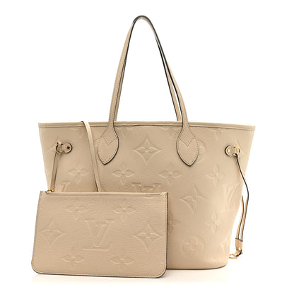 Louis Vuitton Empreinte Monogram Giant Neverfull MM Cream 3 of 16