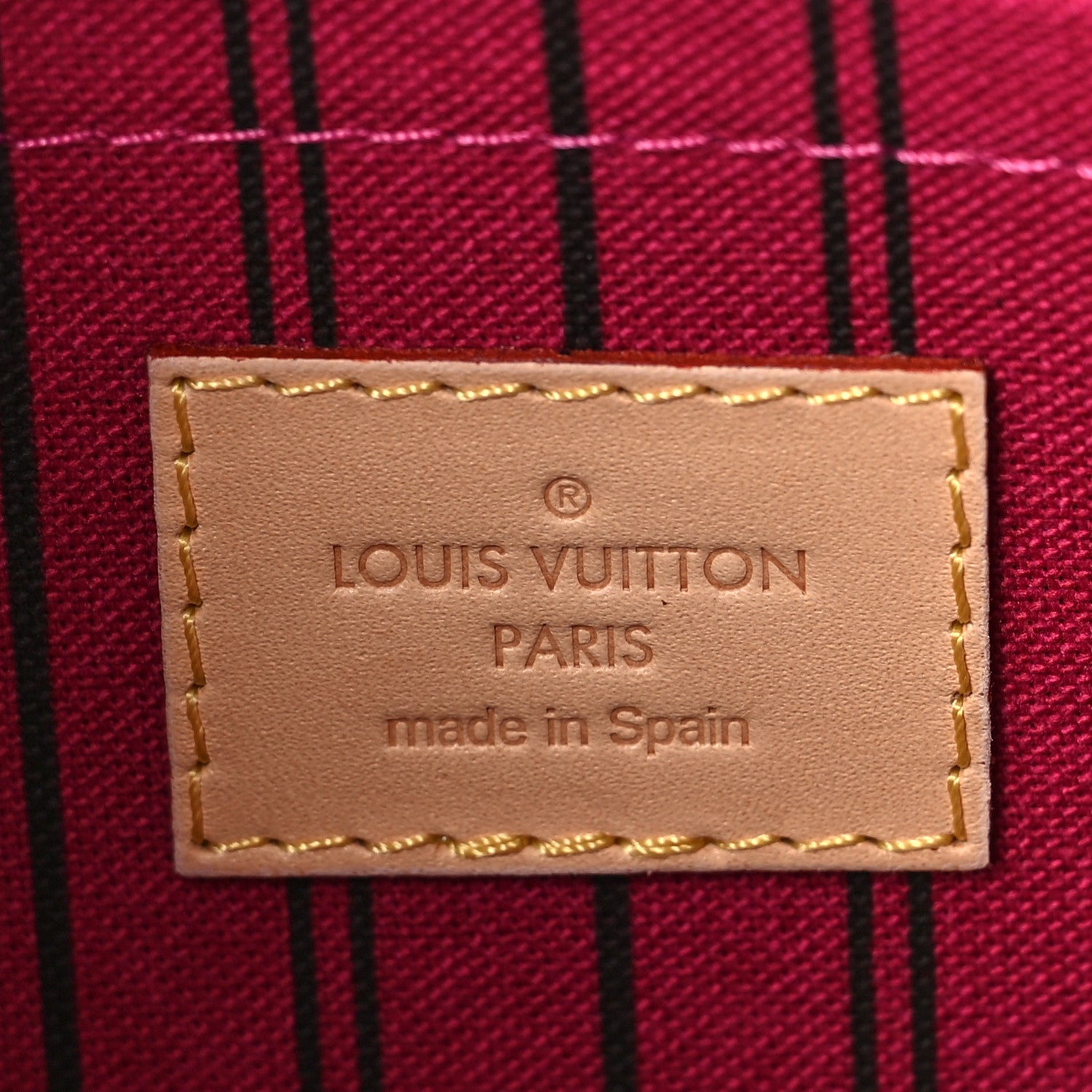 Louis Vuitton Monogram Neverfull MM GM Pochette Fuchsia 6 of 9