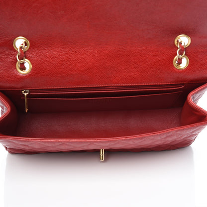 Chanel Crumpled Grained Calfskin Flap Red 5 of 8