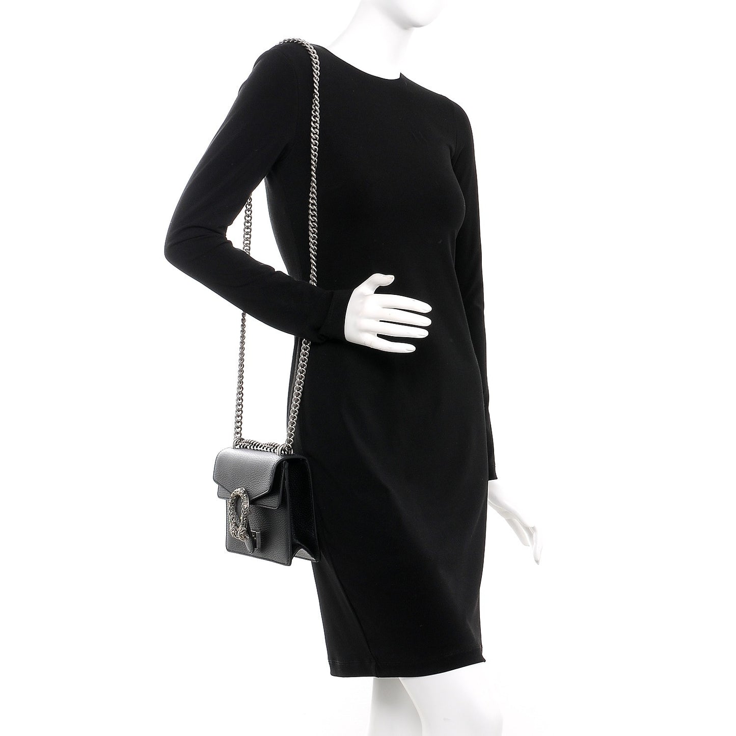 Calfskin Mini Dionysus Shoulder Bag Black