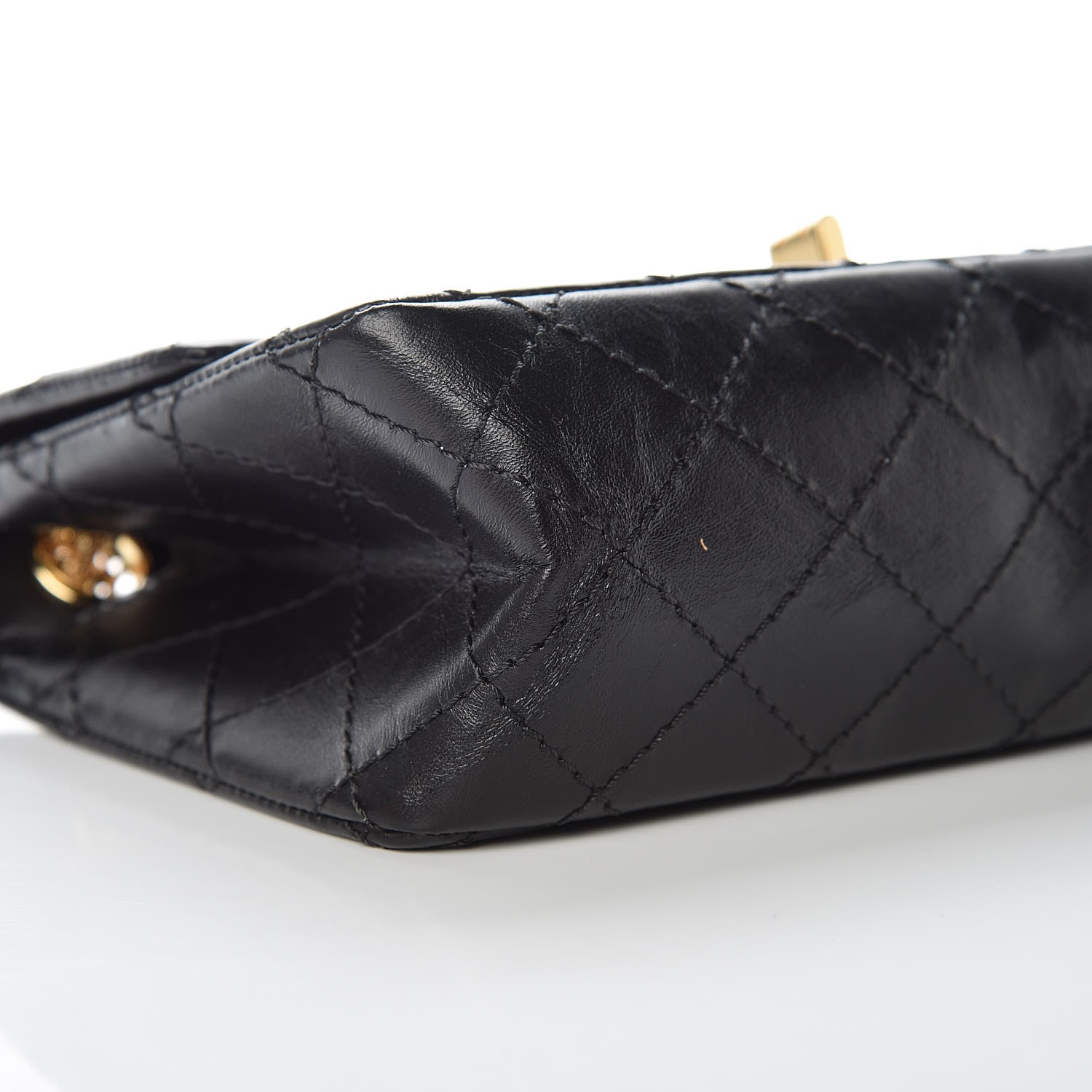 Chanel Aged Calfskin Quilted 2.55 Reissue Mini Flap Black 11 of 13