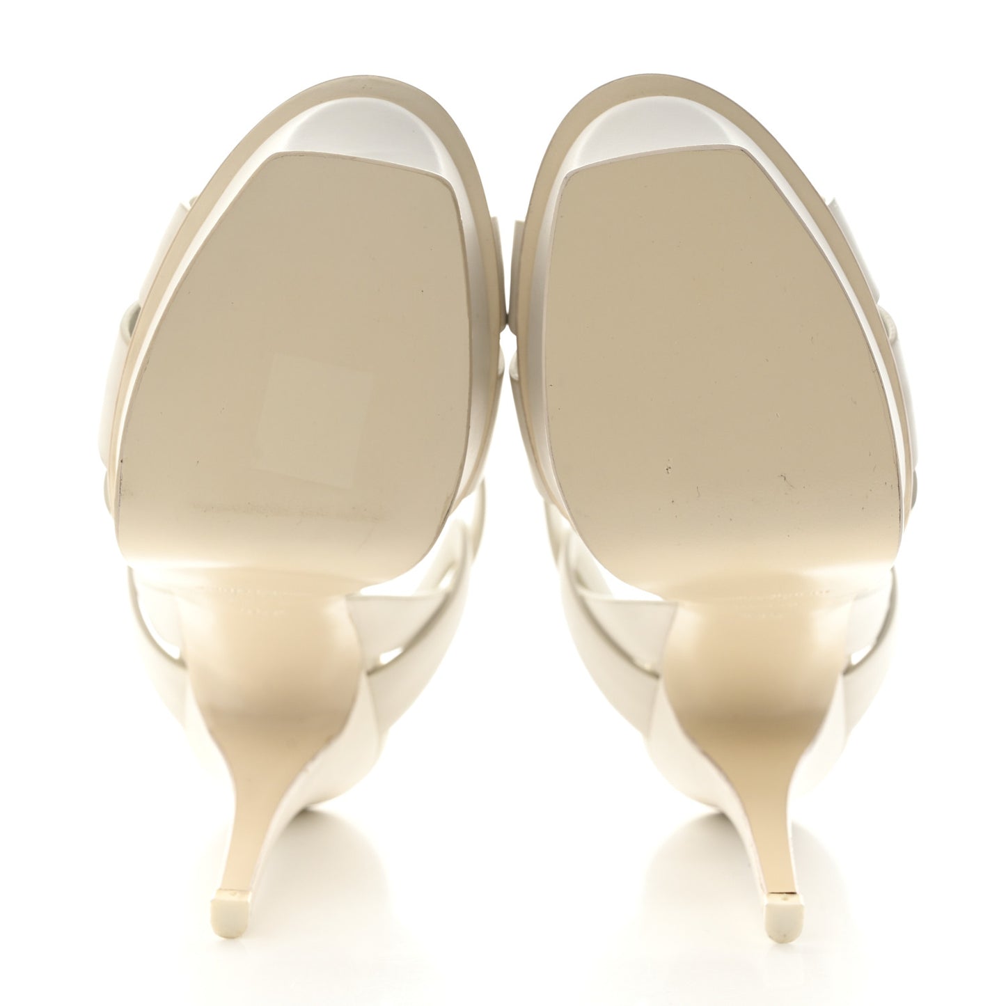 Calfskin Tribute 105 Platform Sandals 36.5 Porcellana