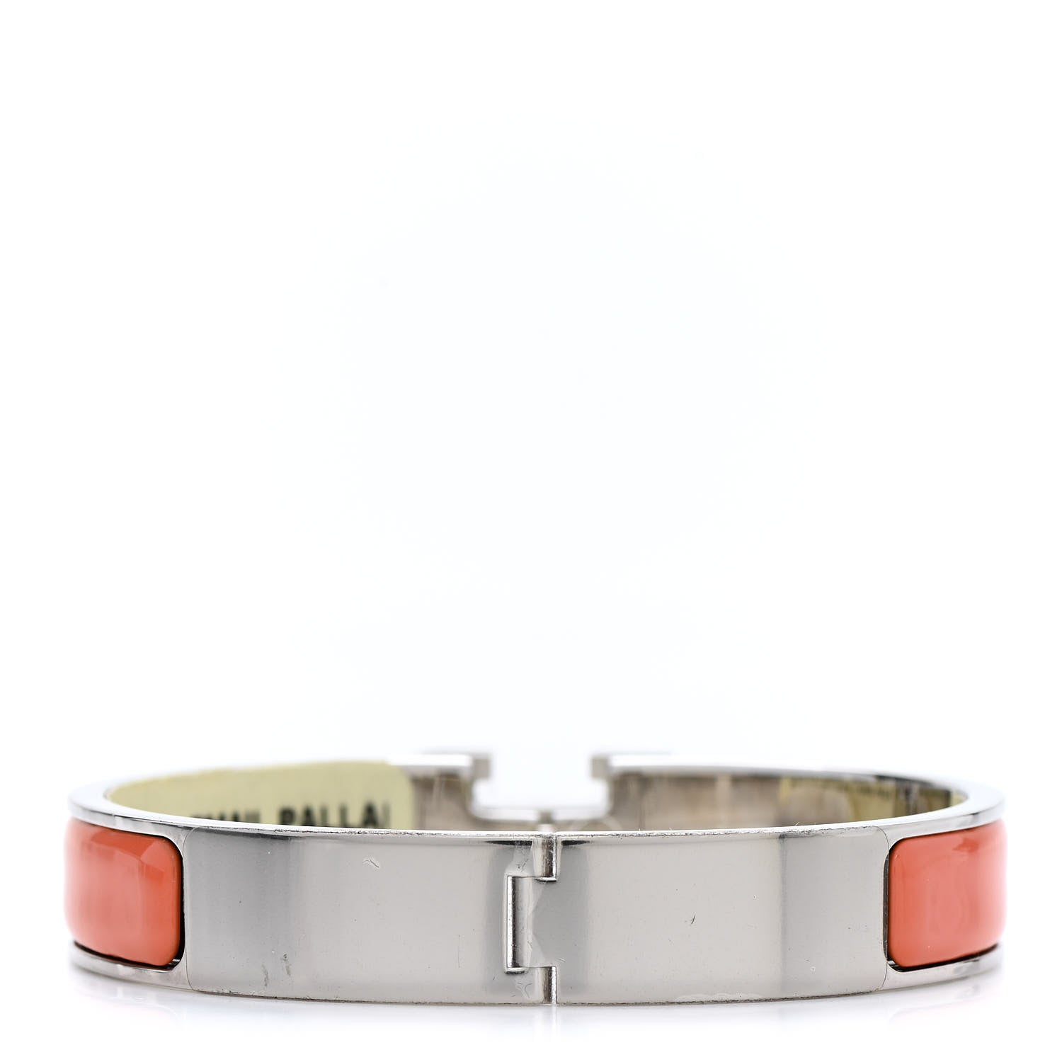 Hermes Enamel Narrow Clic Clac H Bracelet GM Mango 3 of 4