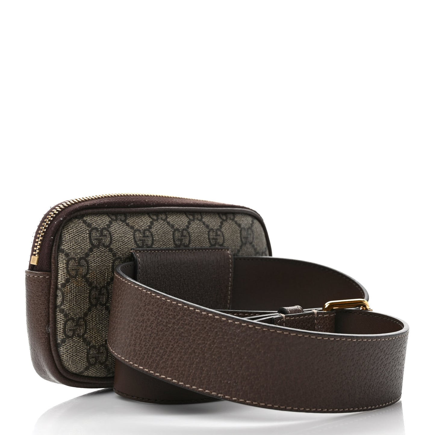 GG Supreme Monogram Ophidia Belted iPhone Case 85 34 Dark Brown