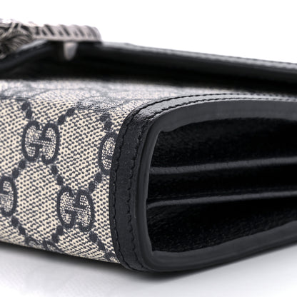 Gucci GG Supreme Monogram Textured Dollar Calfskin Mini Dionysus Chain Wallet Beige Blue 7 of 7