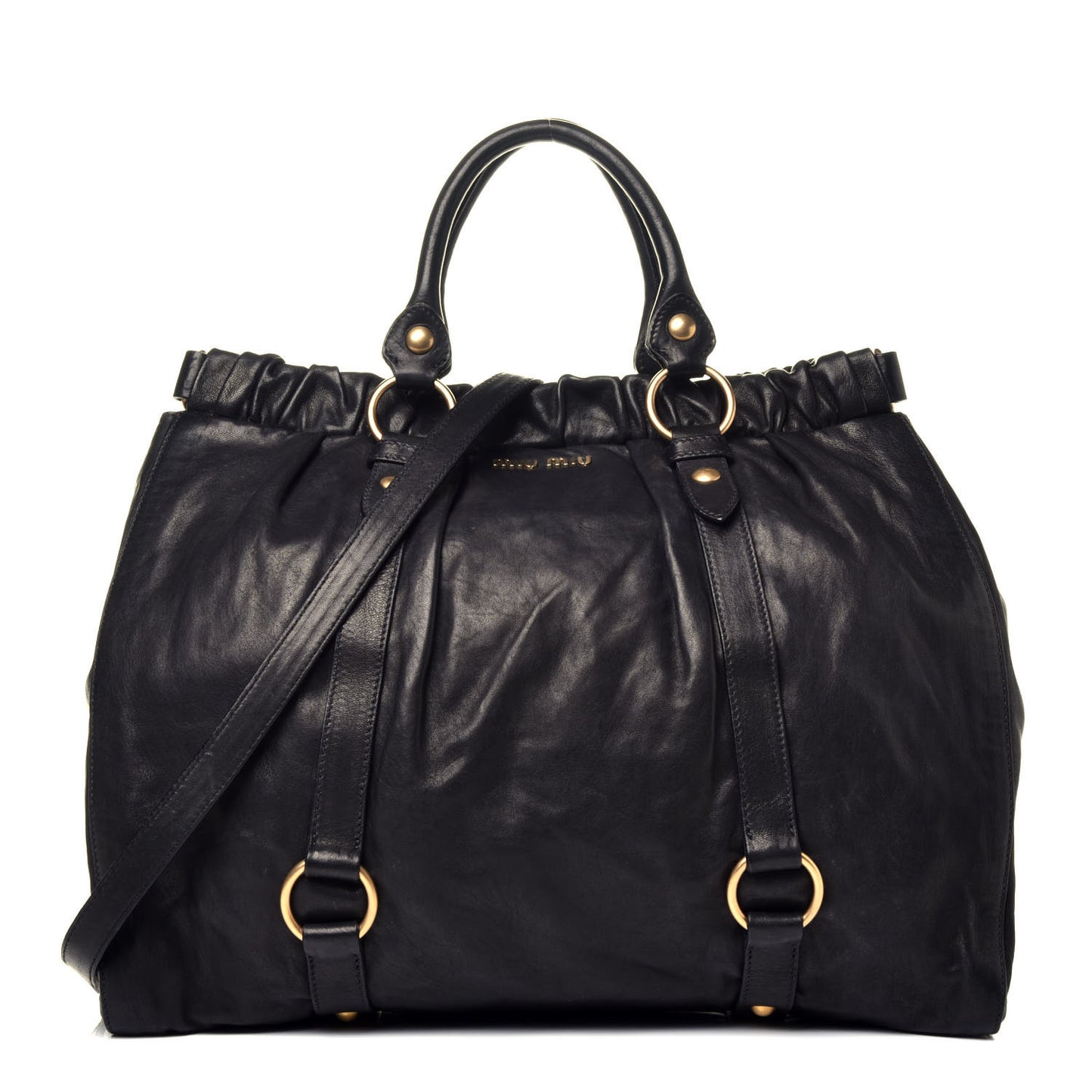 Nappa Spring Tote Black