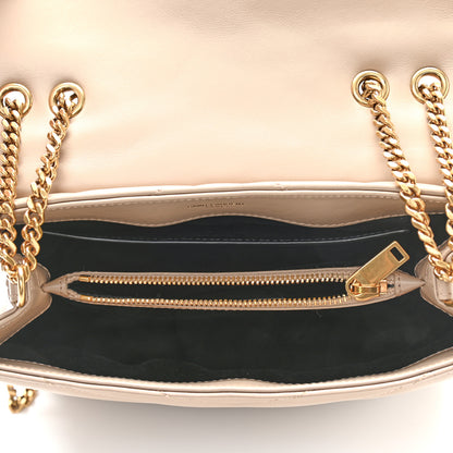 Saint Laurent Calfskin Y Quilted Monogram Small Loulou Chain Satchel Dark Beige 5 of 10