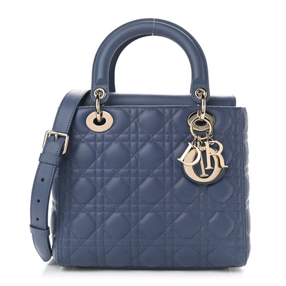 Christian Dior Lambskin Cannage Medium Lady Dior Blue 1 of 7