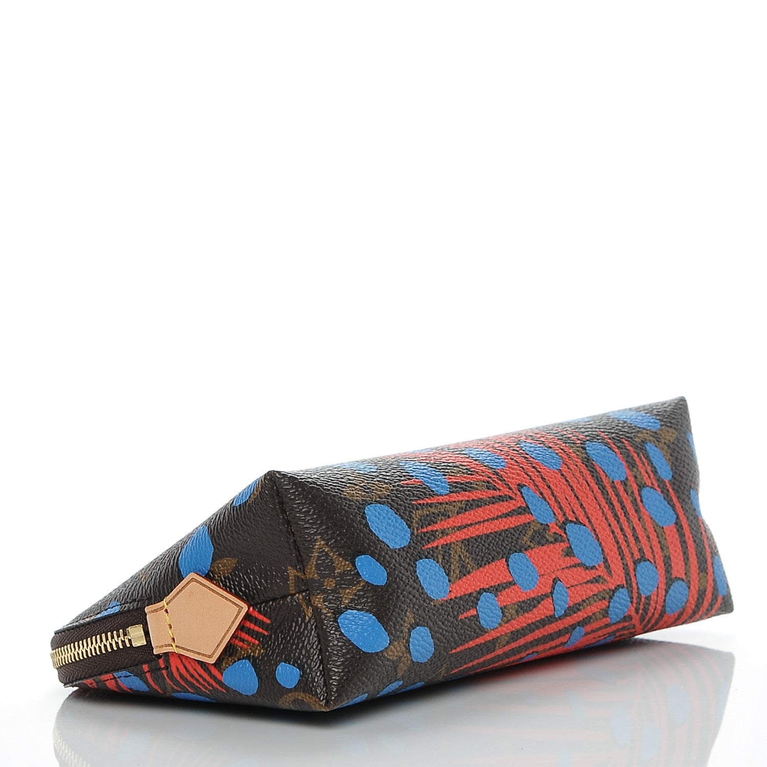 Louis Vuitton Monogram Jungle Dots Cosmetic Pouch Coquelicot Denim 4 of 6