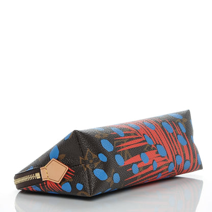 Louis Vuitton Monogram Jungle Dots Cosmetic Pouch Coquelicot Denim 4 of 6
