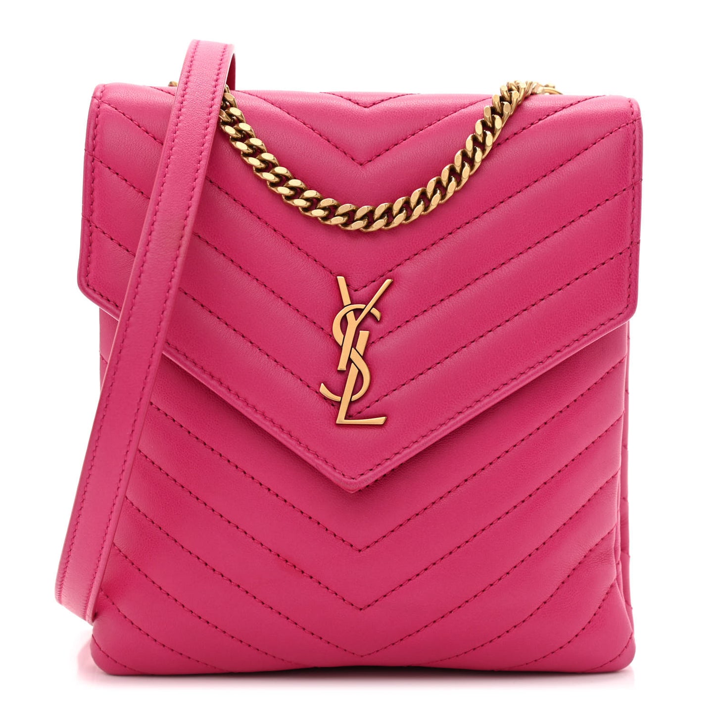 Lambskin Quilted Double Flap Bag Pink