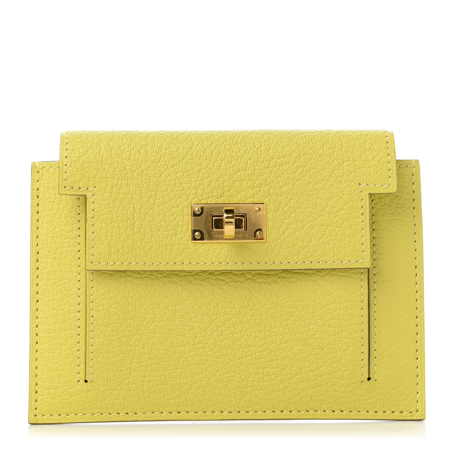 Chevre Mysore Kelly Pocket Compact Wallet Lime