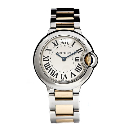 Cartier Stainless Steel 18K Yellow Gold 28mm Ballon Bleu De Quartz Watch 1 of 5