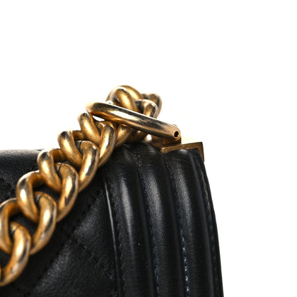 Chanel Lambskin Quilted Medium Boy Flap Black 10 of 10