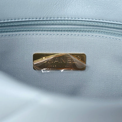 Chanel Lambskin Quilted Medium Chanel 19 Flap Light Blue 6 of 10