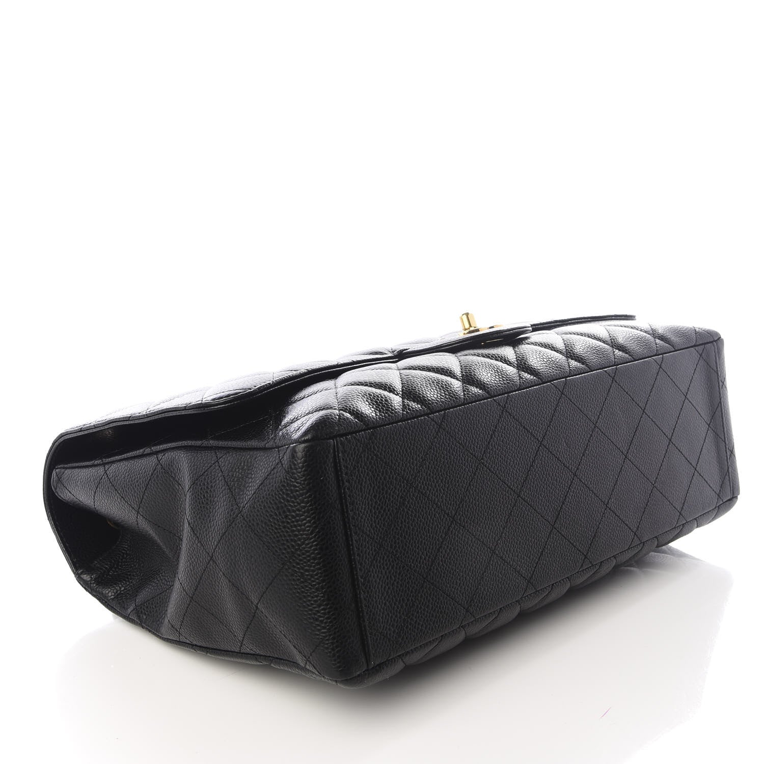 Chanel Caviar Quilted Jumbo Single Flap Black 3 of 8