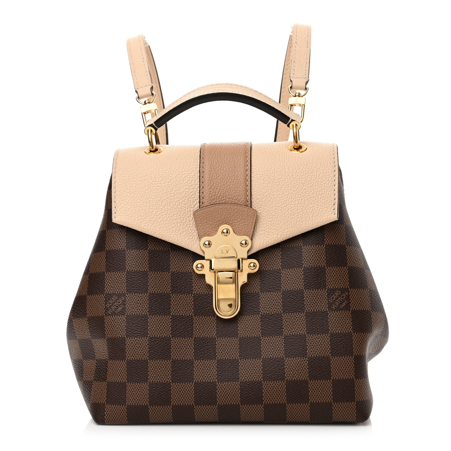 Damier Ebene Clapton Backpack Creme
