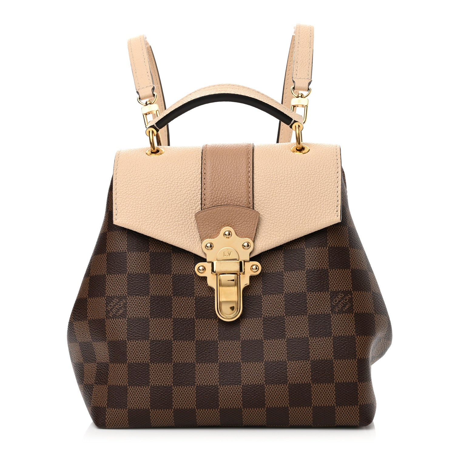 Louis Vuitton Damier Ebene Clapton Backpack Creme 1 of 10