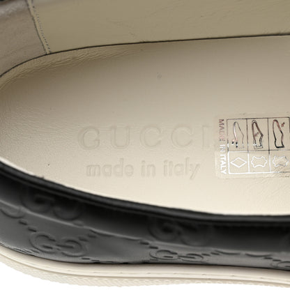 Gucci Calfskin GG Monogram Embossed Perforated Mens Dublin Slip On Sneakers 8 Black 7 of 9