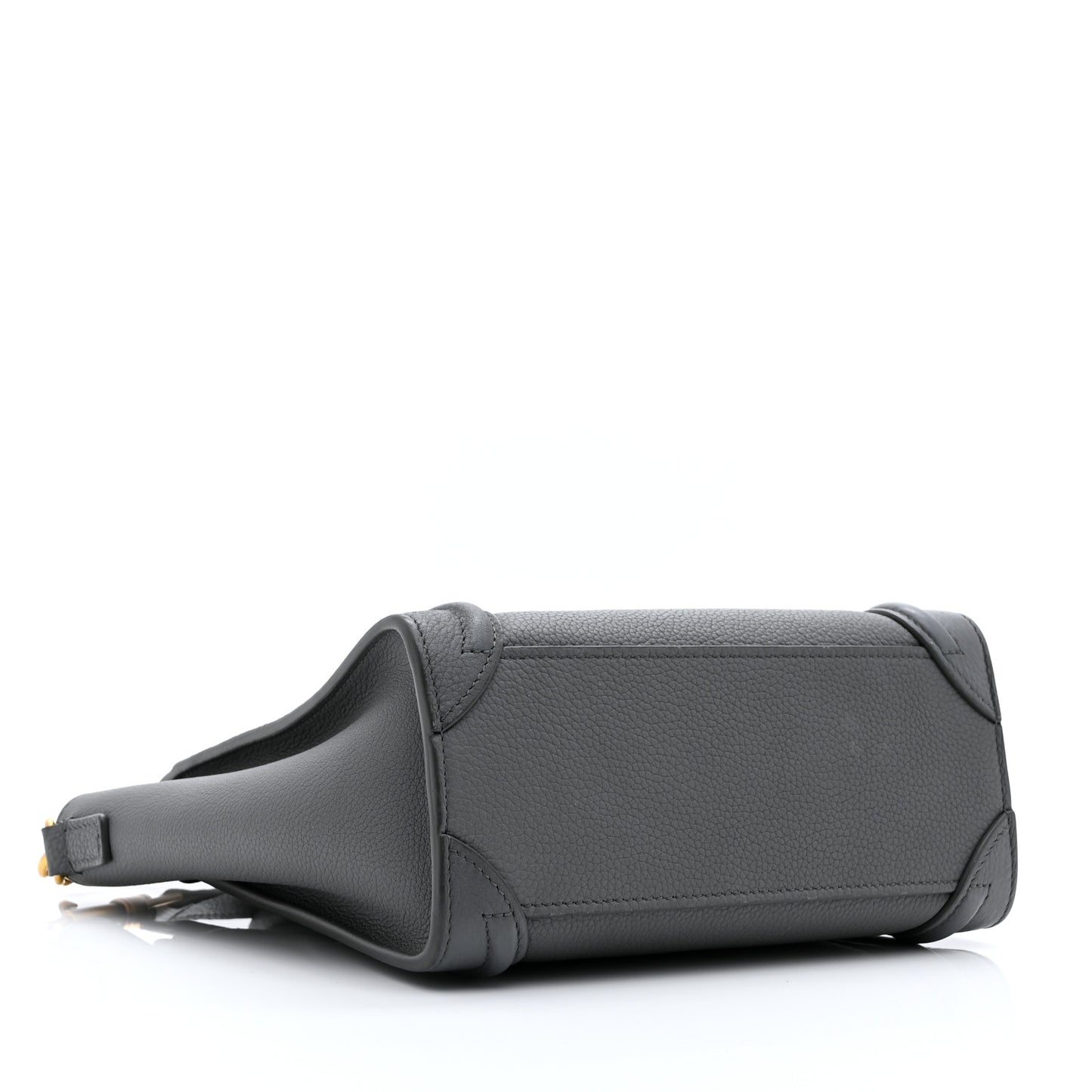 Drummed Calfskin Nano Luggage Kohl
