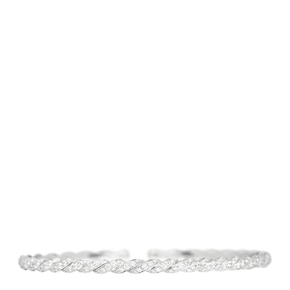 David Yurman 18K White Gold Diamond 3.5mm Paveflex Single Row Bracelet 1 of 4
