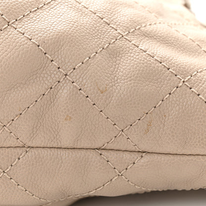 Chanel Grained Calfskin Quilted Small Daily Shopping Tote Beige 12 of 13