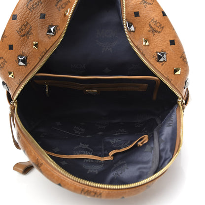 MCM Visetos Studded Medium Stark M Backpack Cognac 4 of 8