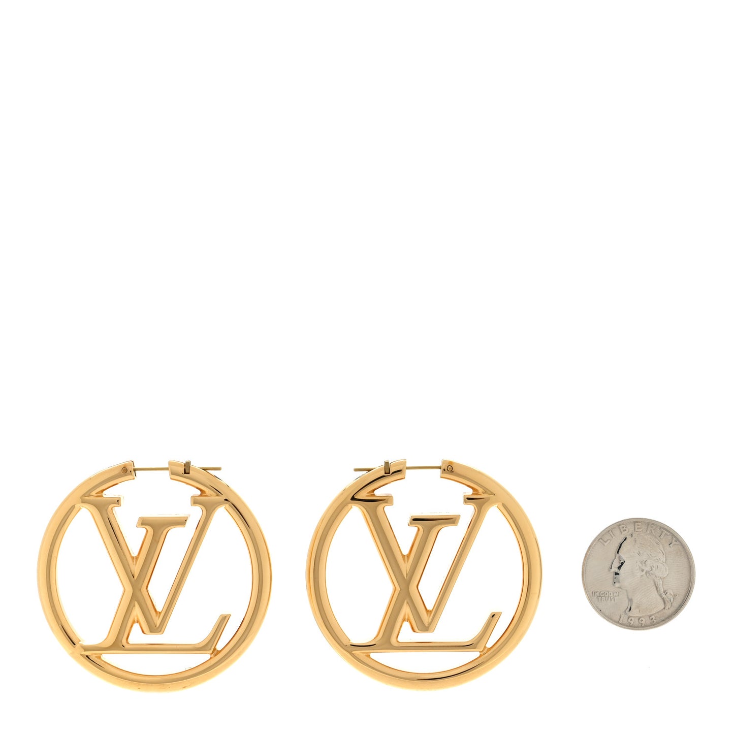 Metal Louise Hoop Earrings Gold