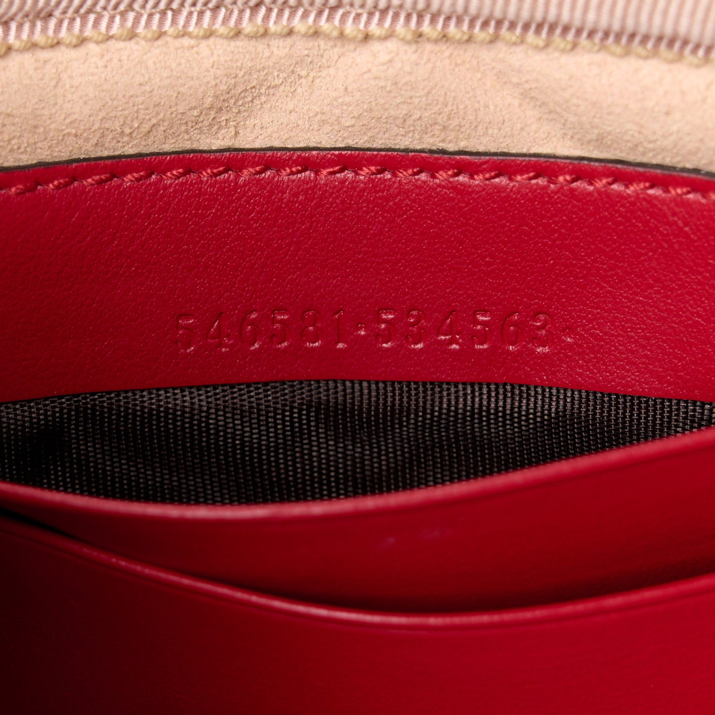 Calfskin Matelasse Mini GG Marmont Chain Crossbody Bag Hibiscus Red