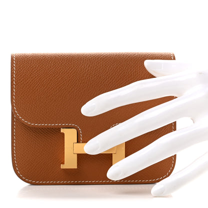 Hermes Epsom Constance Slim Wallet Gold 2 of 9