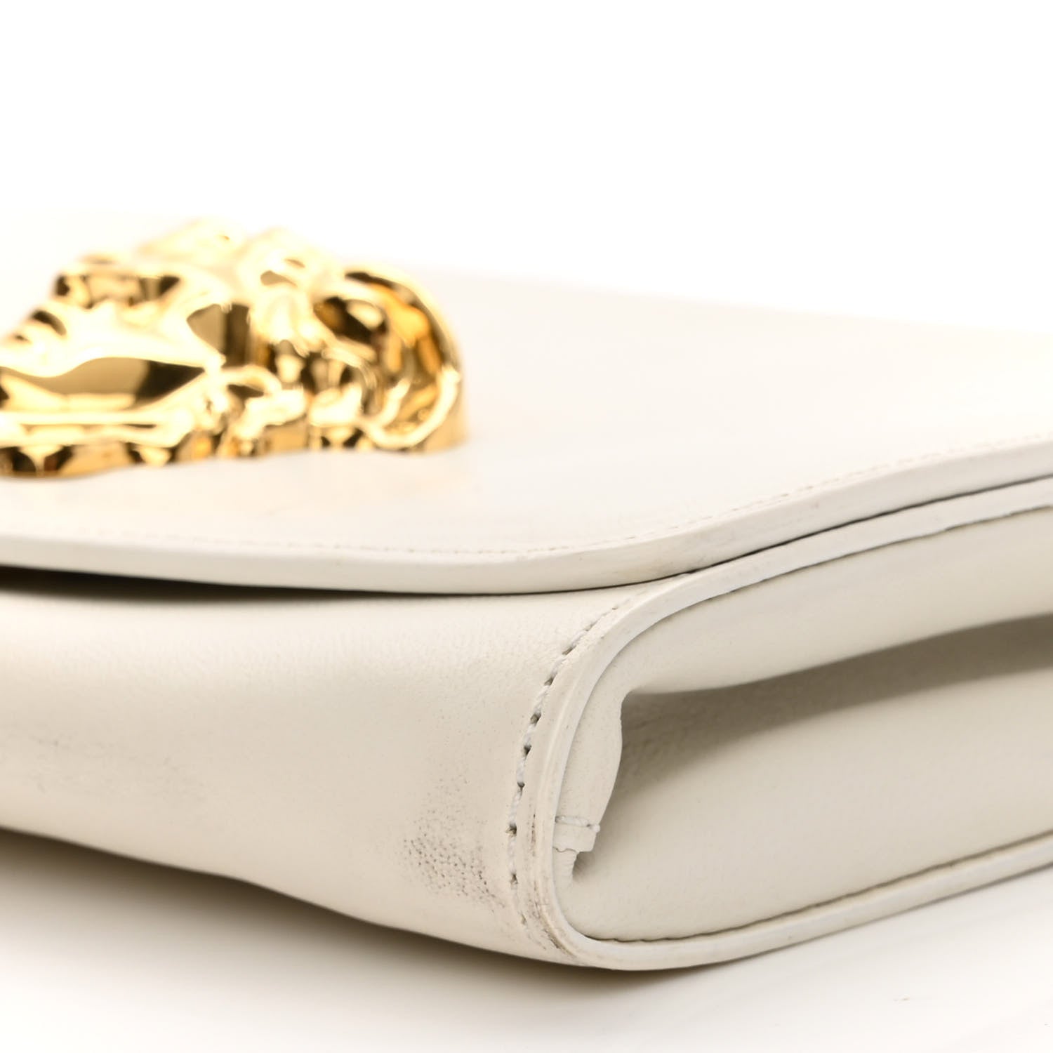 Versace Vitello Palazzo Medusa Evening Clutch Bag White 9 of 12