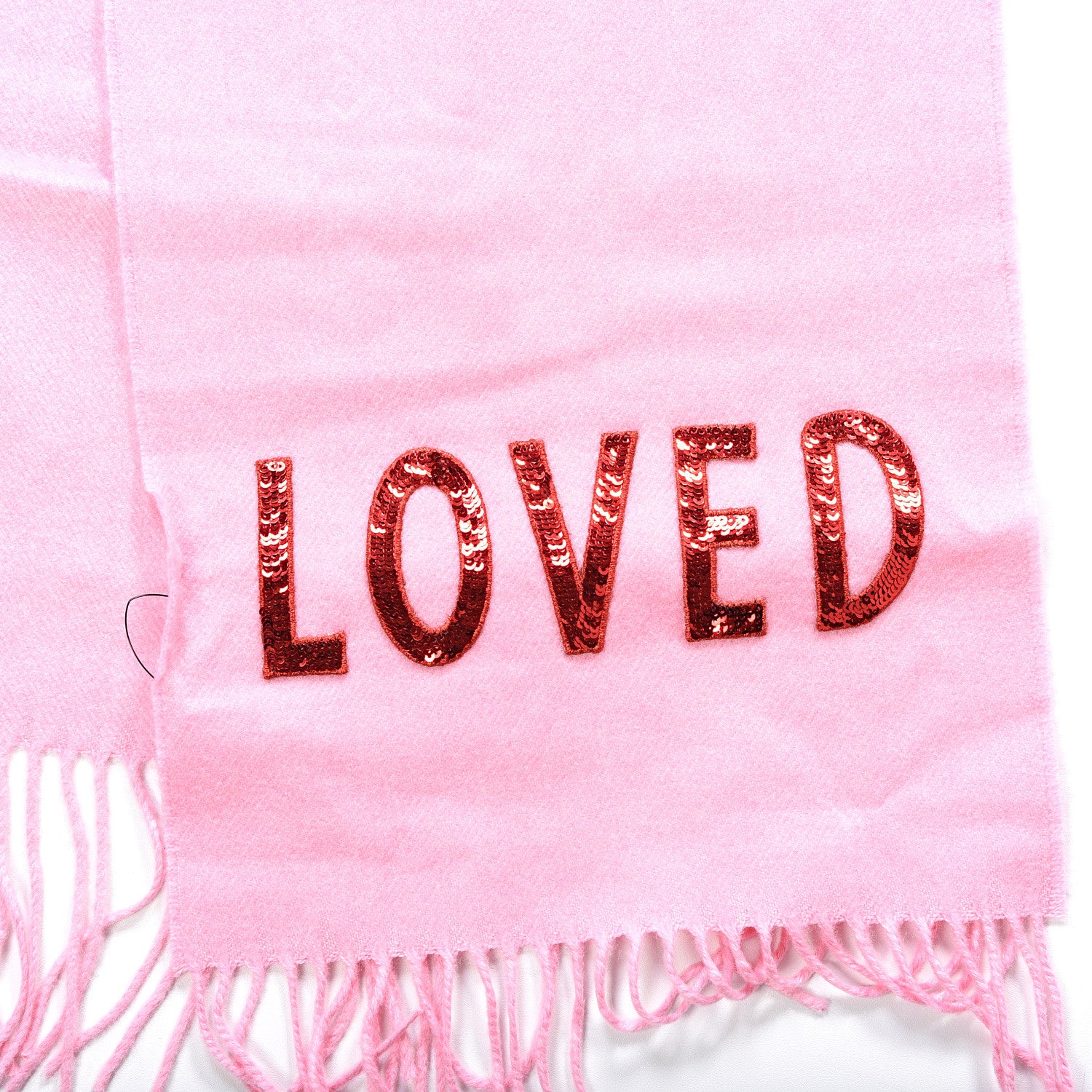 Gucci Silk Cashmere Sequins Lovesh Scarf Roseate 3 of 4