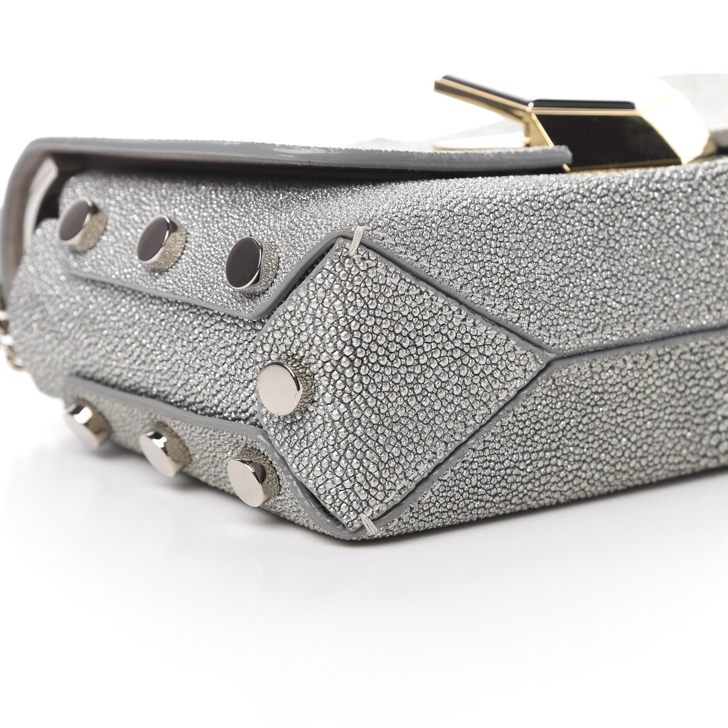 Jimmy Choo Stingray Petite Lockett Shoulder Bag Silver 8 of 9