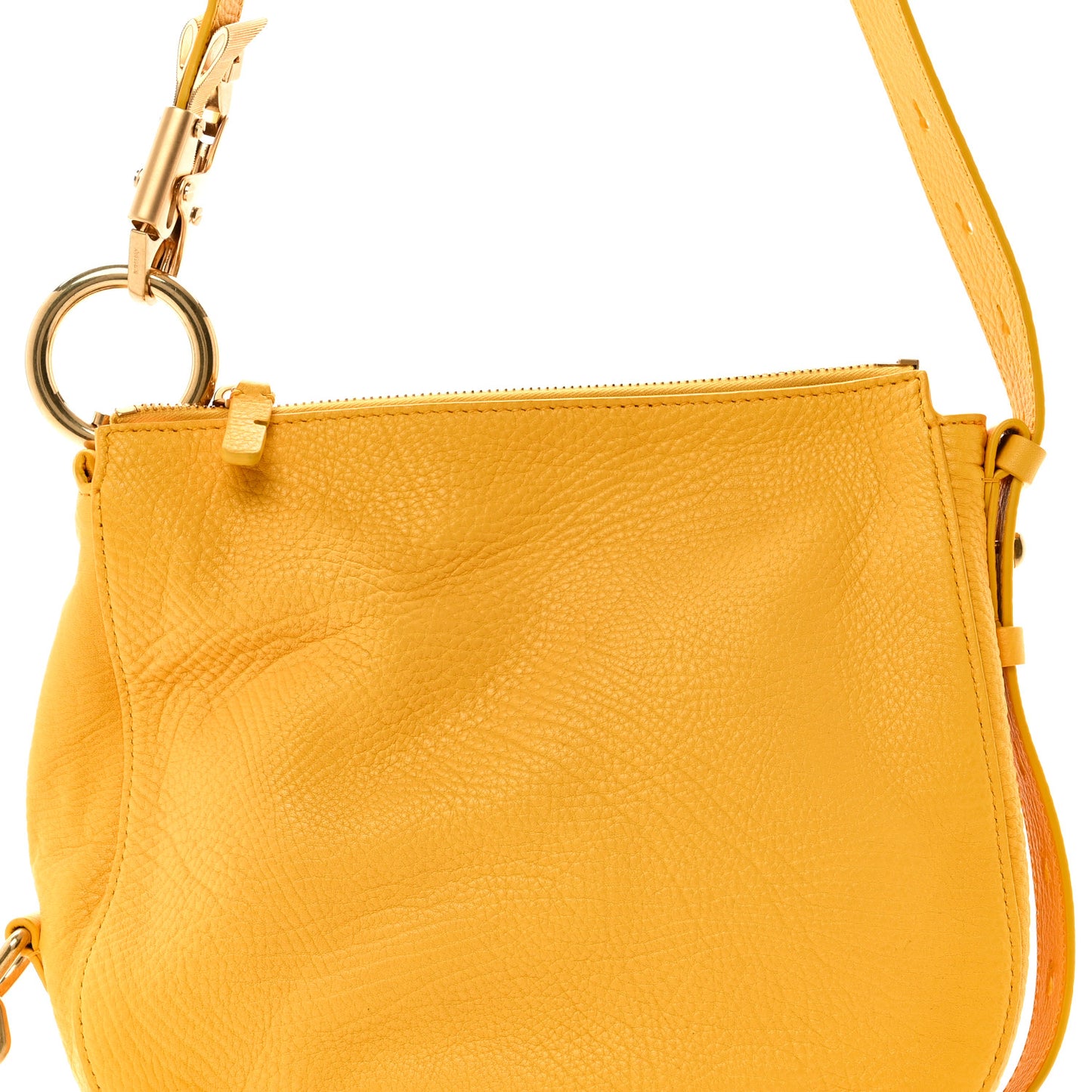 Grainy Calfskin Small Knight Crossbody Bag Mimosa