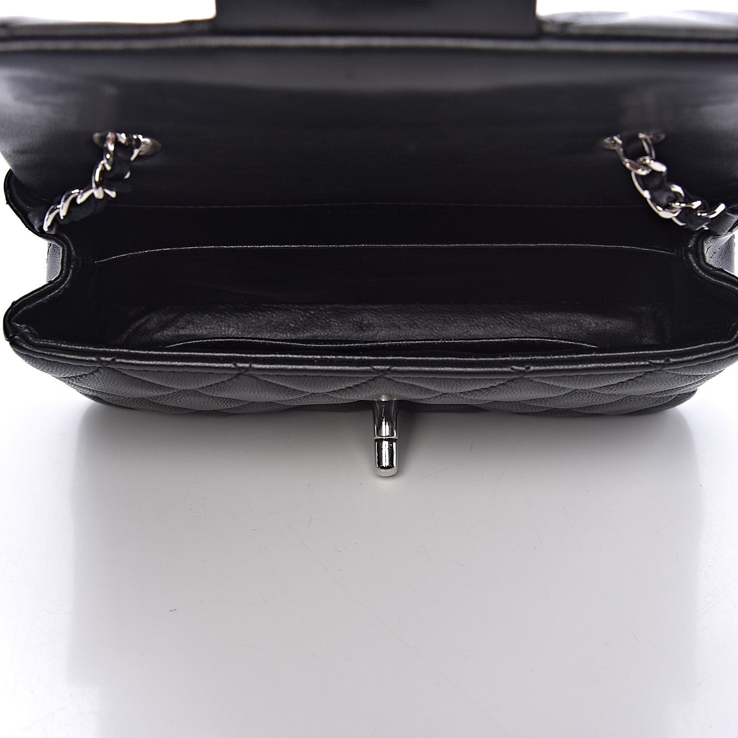 Chanel Lambskin Quilted Extra Mini Rectangular Flap Black 5 of 15