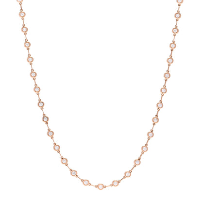 Tiffany 18K Rose Gold Diamond 2.25ctw Elsa Peretti Diamonds by the Yard Necklace 1 of 5