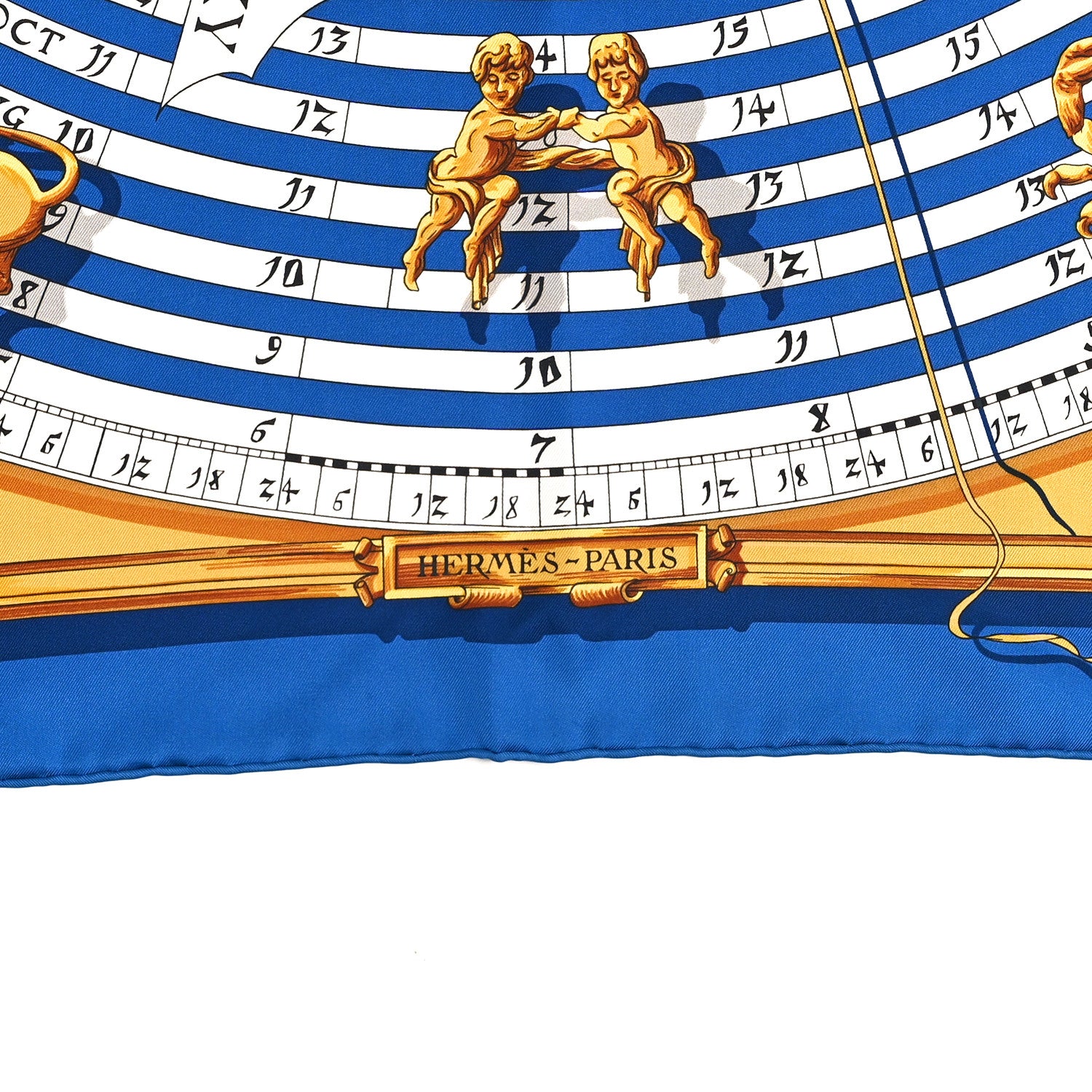 Hermes Silk Astrologie Scarf 90 Bleu Cobalt Vieil 4 of 6
