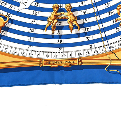 Hermes Silk Astrologie Scarf 90 Bleu Cobalt Vieil 4 of 6