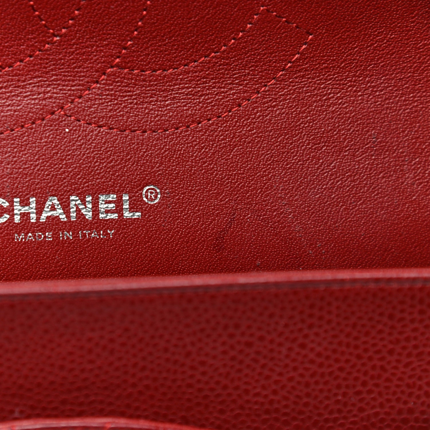 Chanel Caviar Quilted Jumbo Double Flap Dark Red 14 of 20