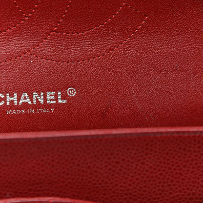 Chanel Caviar Quilted Jumbo Double Flap Dark Red 14 of 20
