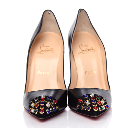 Christian Louboutin Kid Crystal Geo 120 Pumps 36.5 Black 2 of 10