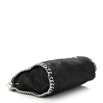 Stella McCartney X ED CURTIS Shaggy Deer Logo Embroidered Mini Falabella Fold Over Tote Black 4 of 10