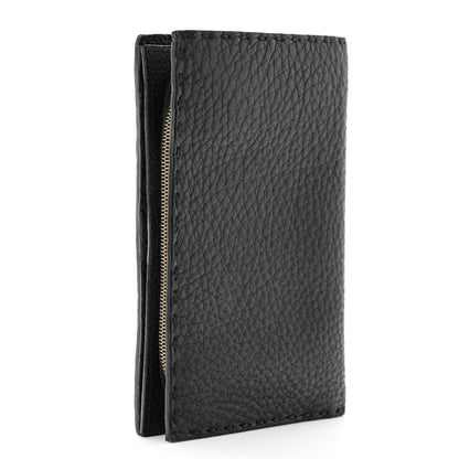 Fendi Cuoio Romano Selleria Compact Wallet Black 3 of 9