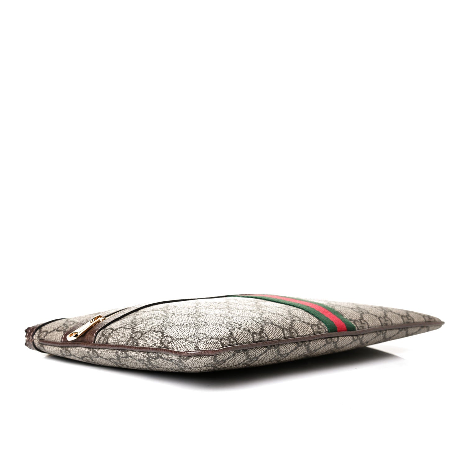 Gucci GG Supreme Monogram Large Ophidia Pouch Clutch Brown 4 of 6