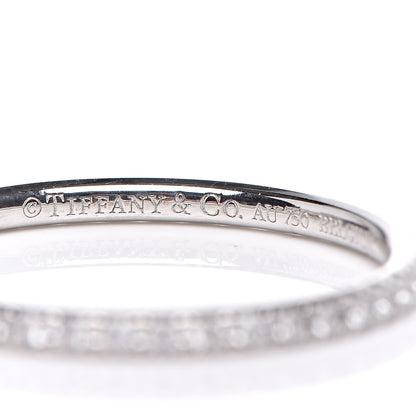 Tiffany 18K White Gold Diamond Metro Band Ring 49 5 4 of 5